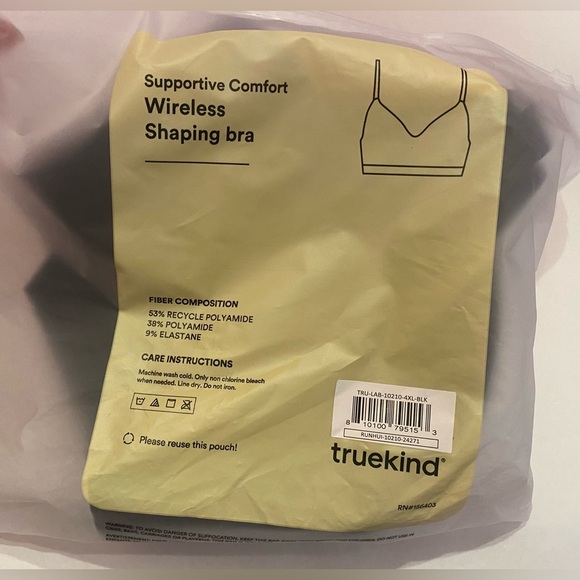 NWT Truekind Supportive Comfort Wireless Shaping Bra Size 4XL - Picture 7 of 7